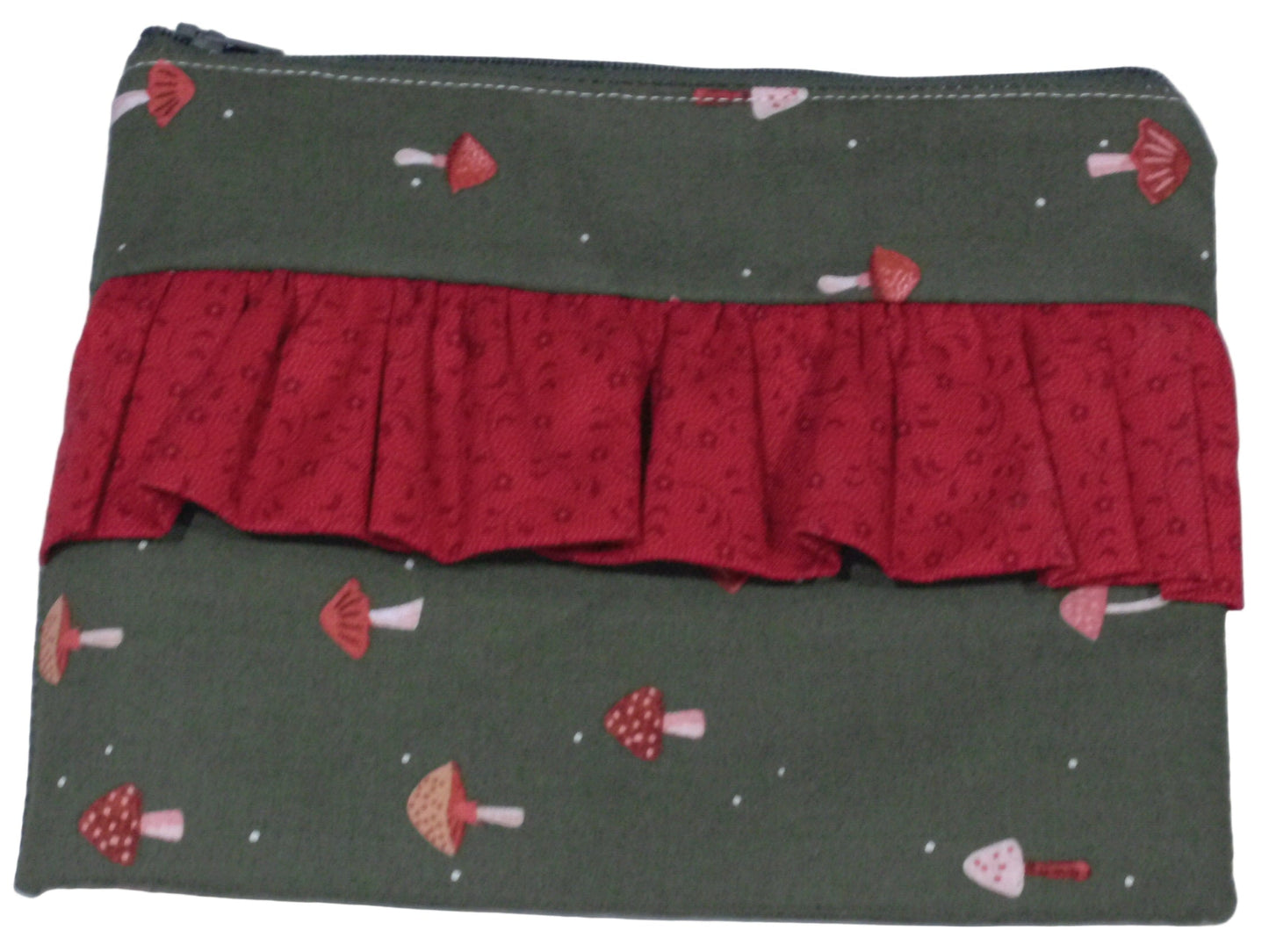 Ruffled Zipper Pouch