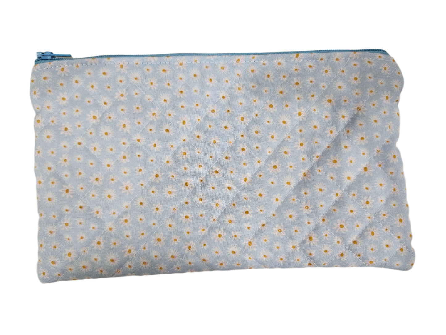 Blue Daisy Zipper Pouch