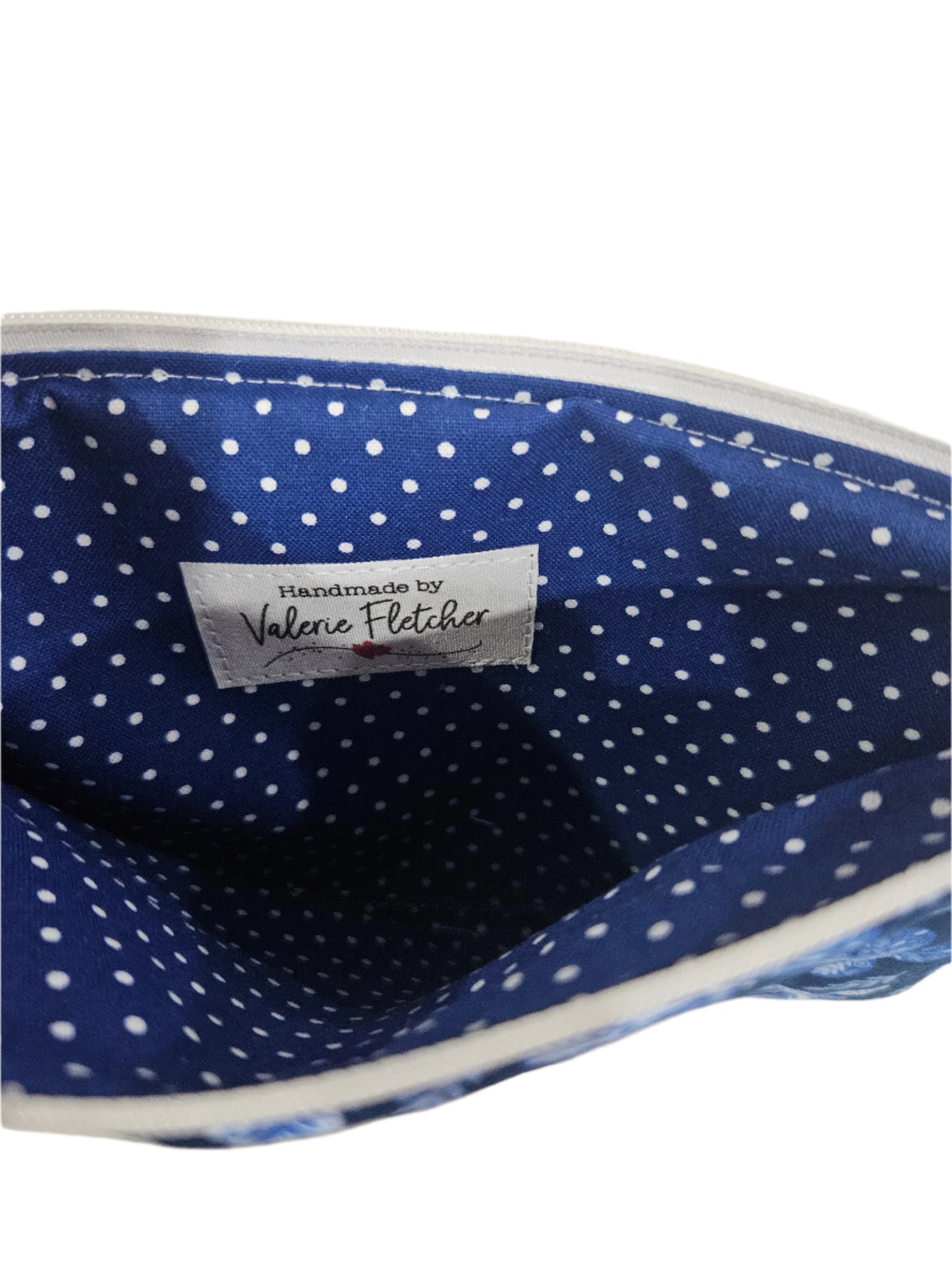 Blue Butterfly Zipper Pouch