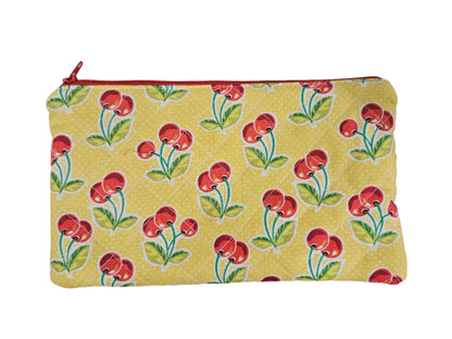 Yellow Cherries Zipper Pouch
