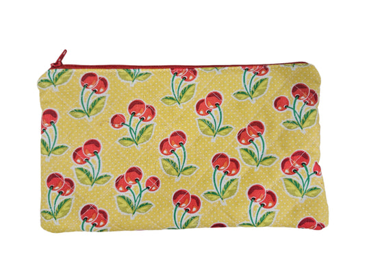 Yellow Cherries Zipper Pouch