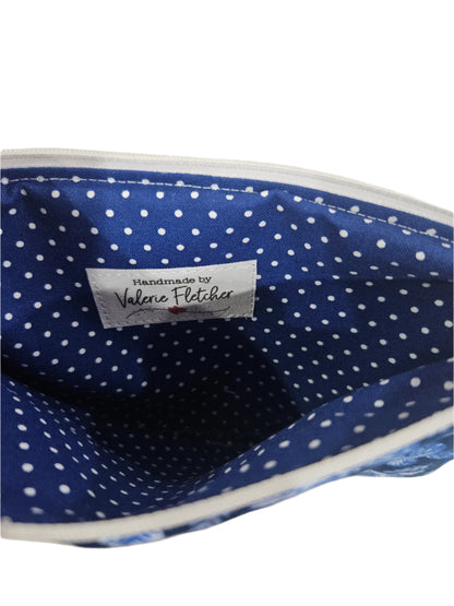 Blue Butterfly Zipper Pouch
